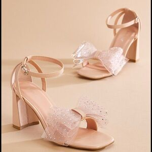 NIB Bamboo Everlasting Nide Women’s 9 Sandal Heels Glitter